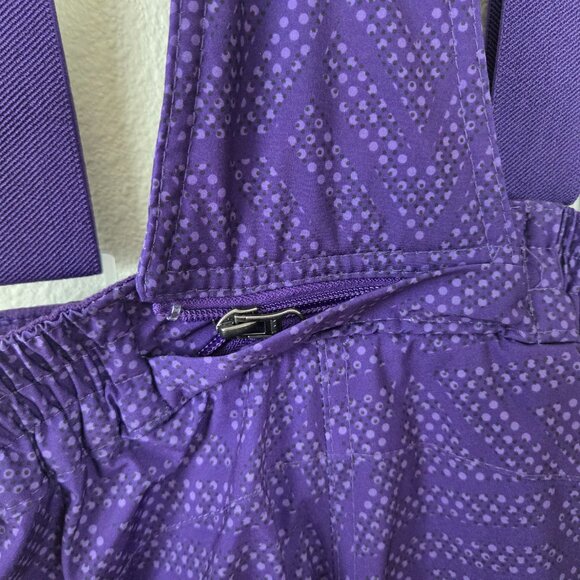 32 Degrees Weatherproof Girls Snow Pants Size 7 / 8 Purple Bibs Winter Ski Sled - Picture 5 of 7